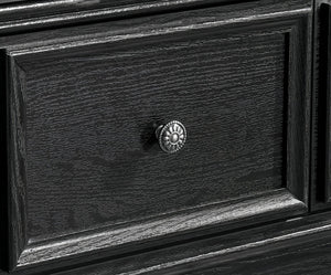 English Elm Modern 7 Drawers Dresser with Unique Feet, Smooth Glide Drawers and Metal Handles for Stylish Storage Black W2275P149785