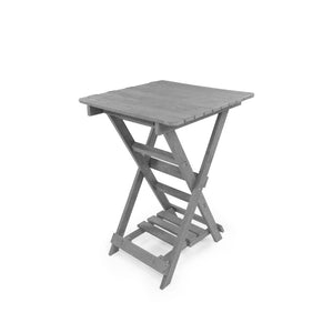 English Elm Summit Ridge Recycled Hdpe Outdoor Folding Bar Table Weather Resistant Eco Patio Gray B2745P409708