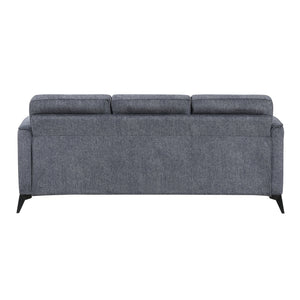 English Elm Modern Tellot 3-Seater Sofa Contemporary Tan Microfiber Upholstery Plush Cushions Black Metal Legs 79" Dark Gray 68 L x 26 W x 20.5 H B011P339280