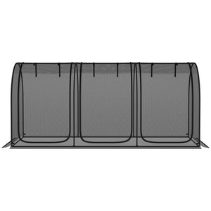 English Elm Outsunny Tunnel Crop Cage Hdpe Mesh Garden Shield with Three Zippered Doors W2225P174509