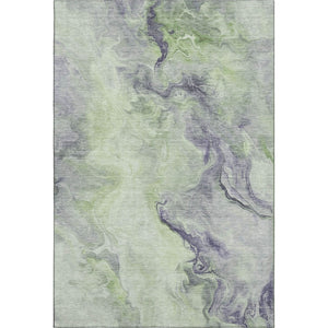 HomeRoots 9' X 12' Artichoke Green Abstract Area Rug - Stylish, Stain Resistant, UV Protected for Homes & Pets 697006