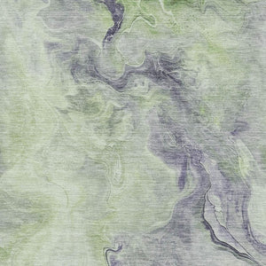 HomeRoots 9' X 12' Artichoke Green Abstract Area Rug - Stylish, Stain Resistant, UV Protected for Homes & Pets 697006