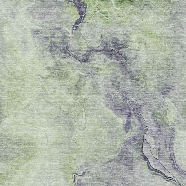 HomeRoots 9' X 12' Artichoke Green Abstract Area Rug - Stylish, Stain Resistant, UV Protected for Homes & Pets 697006