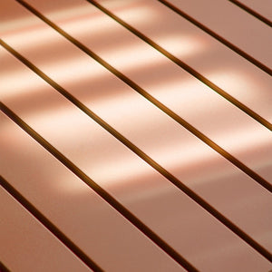 English Elm Sera outdoor square table - waterproof metal courtyard bistro table for balcony, villa, versatile seating Light Brick Red W3318P308271