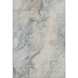 HomeRoots 9' Abstract Area Rug in Beige, Gray & Ivory – Washable, UV-Protected, Stain-Resistant for Busy Homes 697012
