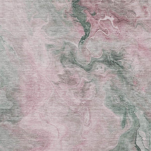 HomeRoots 9' X 12' Blush Sage Ivory Abstract Area Rug - Durable, Washable, UV Protected for Stylish Living Spaces 697018