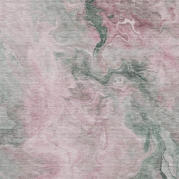 HomeRoots 9' X 12' Blush Sage Ivory Abstract Area Rug - Durable, Washable, UV Protected for Stylish Living Spaces 697018