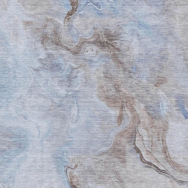 HomeRoots 10' X 14' Abstract Washable Area Rug in Blue Taupe & Beige – Durable, UV Protected & Stain Resistant! 697025