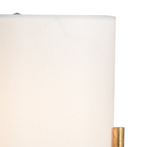 Chelsea House Small Castle Lamp With Sculpted Gold-Leaf Base, Ambient Nightstand Accent For Modern & Classic Rooms 69708