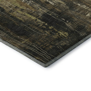 HomeRoots 10' X 14' Washable Abstract Area Rug in Beige, Charcoal & Ivory – Durable, UV-Protected, Stylish Design! 697092