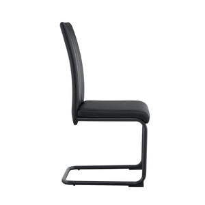 English Elm A Set of 2 Glam Faux Alligator Pvc Barstools with Crystal Buckle Detail Black W1512P491848