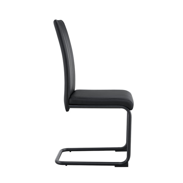 English Elm A Set of 2 Glam Faux Alligator Pvc Barstools with Crystal Buckle Detail Black W1512P491848