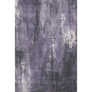 HomeRoots 9' X 12' Abstract Purple Charcoal Ivory Area Rug - Durable, Stain-Resistant, UV Protected Design 697103