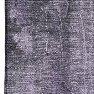 HomeRoots 10' X 14' Abstract Area Rug in Purple, Charcoal & Ivory - Washable, UV-Protected, Pet-Friendly Design 697104