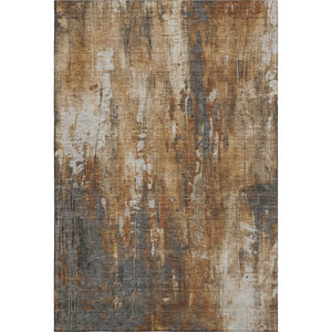 HomeRoots 10' X 14' Stylish Rust Charcoal Ivory Abstract Area Rug - UV Protected, Stain Resistant, Durable! 697110