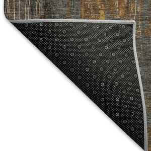 HomeRoots 10' X 14' Stylish Rust Charcoal Ivory Abstract Area Rug - UV Protected, Stain Resistant, Durable! 697110