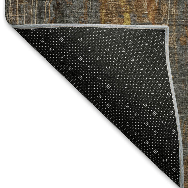 HomeRoots 10' X 14' Stylish Rust Charcoal Ivory Abstract Area Rug - UV Protected, Stain Resistant, Durable! 697110