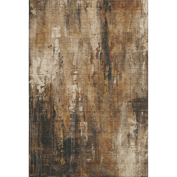 HomeRoots 9' X 12' Modern Abstract Washable Area Rug – Durable, UV-Protected, Easy-Care Design for Any Room 697121