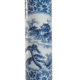 Hong Kong Flute Lamp Blue, White/Cream 69713 Chelsea House