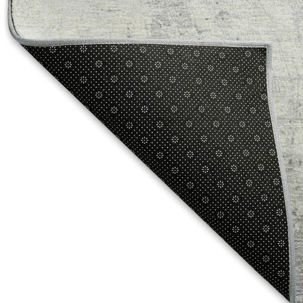 HomeRoots 10' X 14' Washable Area Rug in Denim Blue, Gray & Ivory - UV Protected, Stain Resistant & Non-Slip 697170