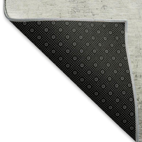 HomeRoots 9' X 12' Elegant Ivory Gray Beige Abstract Washable Area Rug with UV Protection & Stain Resistance 697181
