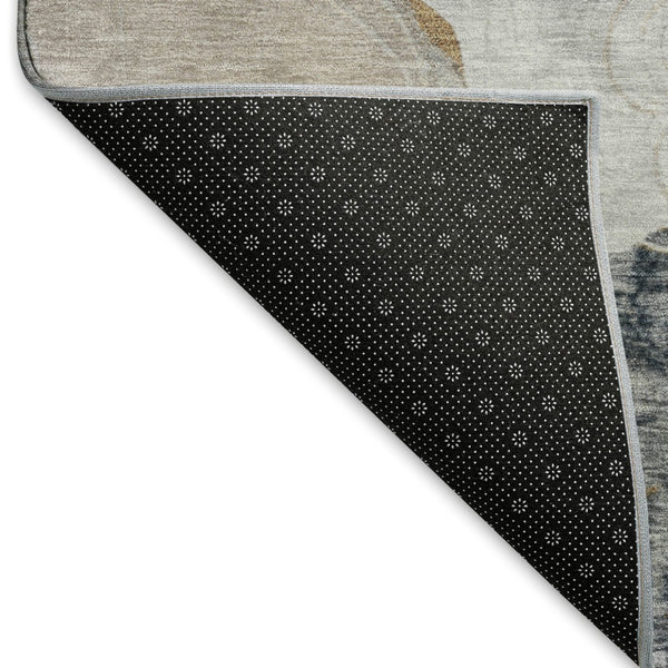 HomeRoots 8' X 10' Stylish Gray Charcoal & Beige Geometric Washable Area Rug with UV Protection & Durability 697192