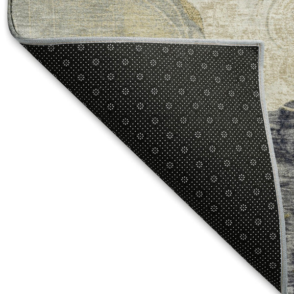 HomeRoots 10' X 14' Ivory Tan Charcoal Geometric Area Rug - Washable, Stain-Resistant, UV Protected & Durable! 697200