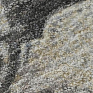 HomeRoots 5' X 8' Beige Blue Copper Abstract Washable Area Rug - Durable, UV-Protected, Kid & Pet Friendly! 697256