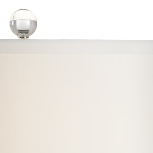 Chelsea House Orange Hand-Painted Banded Lamp On Crystal Base — 31.5" Ceramic Column Accent For Modern Homes 69728