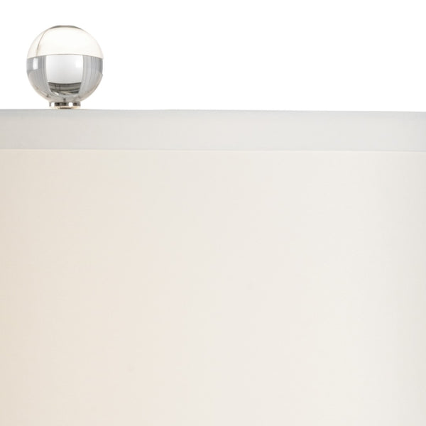 Chelsea House Orange Hand-Painted Banded Lamp On Crystal Base — 31.5" Ceramic Column Accent For Modern Homes 69728