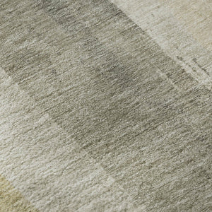 HomeRoots 9' X 12' Taupe Beige & Tan Striped Area Rug - Washable, UV Protected, Stain Resistant for Home Use 697301