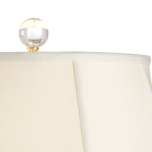 Chelsea House Chinese Bamboo Vase Lamp With Hand-Painted Blue-And-White Bamboo Motif On Clear Crystal Base, 33.5" 69734