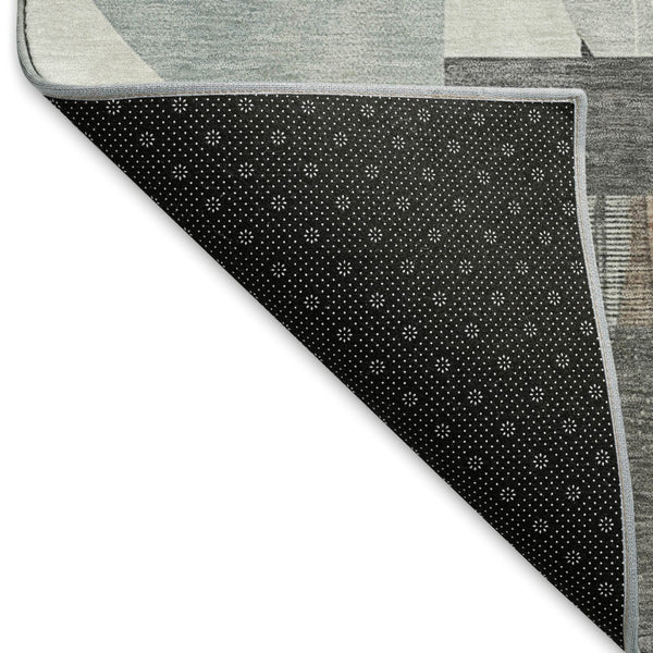 HomeRoots 10' X 14' Stylish Rust Ivory Gray Geometric Area Rug - Durable, Washable, UV Protected for Homes 697428