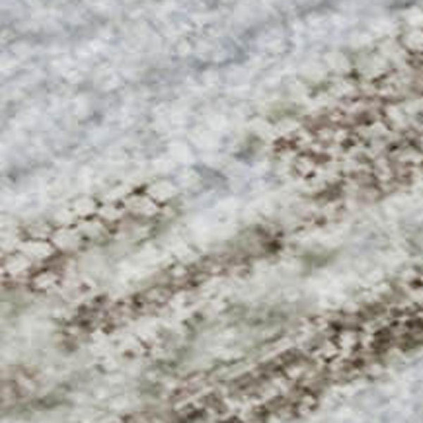 HomeRoots 9' X 12' Sky Blue Gold & Taupe Striped Washable Area Rug - UV Protected, Stain Resistant, Durable Design 697499