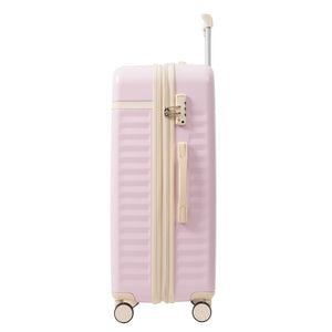 English Elm Luggage Set 5 Piece Abs Hardside Expandable Spinner Wheels Tsa Lock Travel Bags Pink N732P326115U