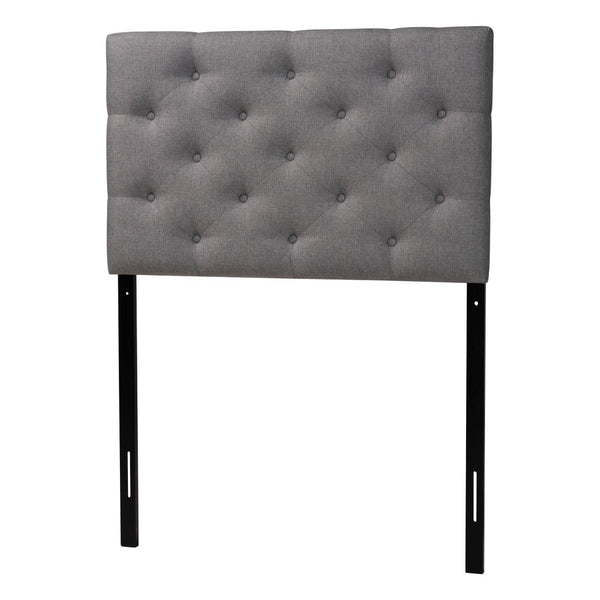 Baxton Studio Baxton Studio Viviana Twin Headboard - Modern Grey Upholstered, Button-Tufted Elegance for Bedrooms BBT6506-Grey-Twin HB