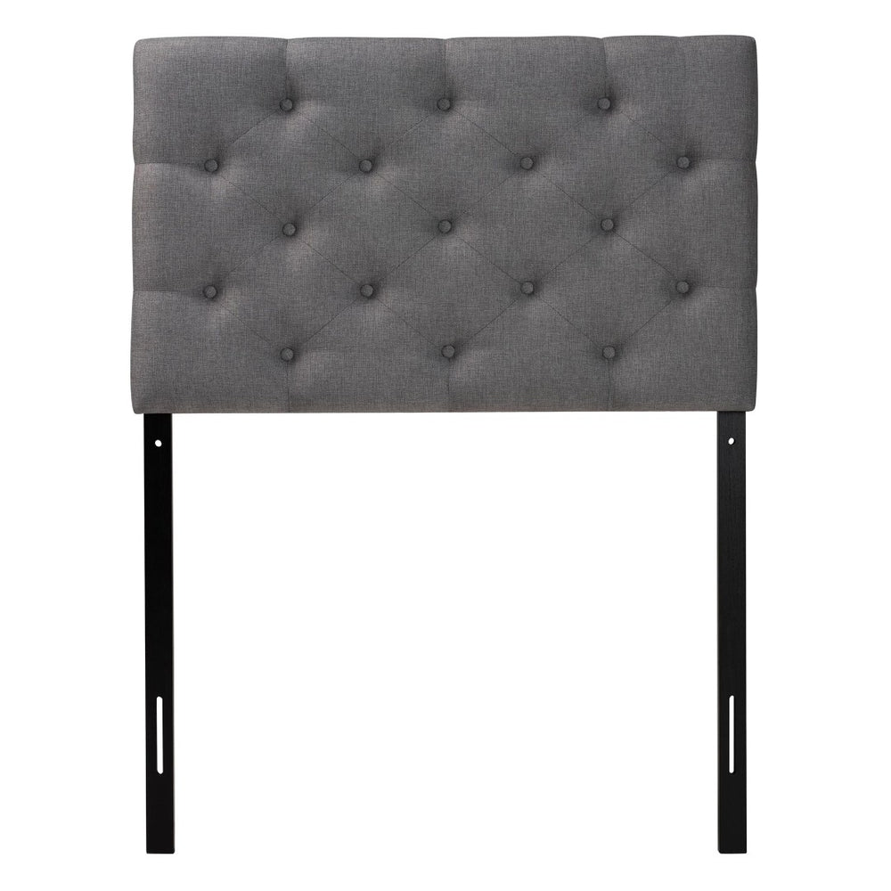 Baxton Studio Baxton Studio Viviana Twin Headboard - Modern Grey Upholstered, Button-Tufted Elegance for Bedrooms BBT6506-Grey-Twin HB