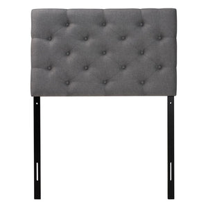 Baxton Studio Baxton Studio Viviana Twin Headboard - Modern Grey Upholstered, Button-Tufted Elegance for Bedrooms BBT6506-Grey-Twin HB