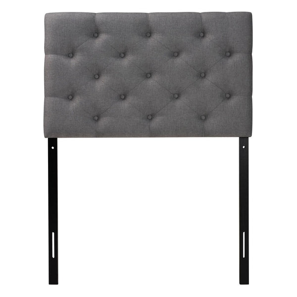 Baxton Studio Baxton Studio Viviana Twin Headboard - Modern Grey Upholstered, Button-Tufted Elegance for Bedrooms BBT6506-Grey-Twin HB
