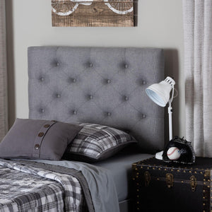 Baxton Studio Baxton Studio Viviana Twin Headboard - Modern Grey Upholstered, Button-Tufted Elegance for Bedrooms BBT6506-Grey-Twin HB