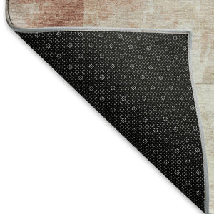 HomeRoots 5' X 8' Modern Rust Gray Silver Abstract Area Rug - Washable, UV Protected, Stain Resistant Design 697520