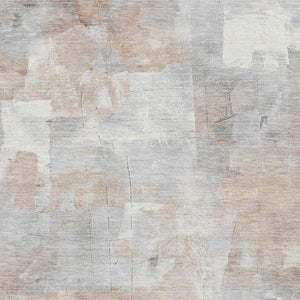 HomeRoots 5' X 8' Modern Rust Gray Silver Abstract Area Rug - Washable, UV Protected, Stain Resistant Design 697520