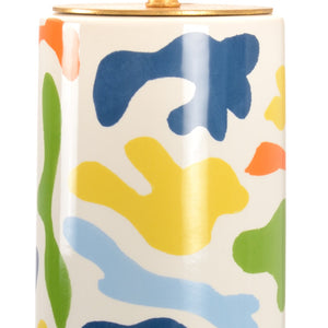 Chelsea House Danton Hand-Painted Ceramic Lamp By Jamie Merida — 33" Multicolor Glaze With Antique Gold Leaf Accents 69754