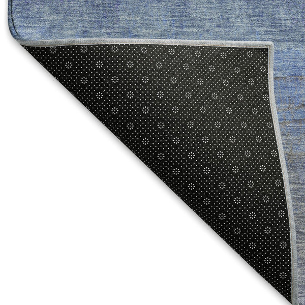 HomeRoots 5' X 8' Blue and Teal Striped Washable Area Rug - UV Protected, Stain Resistant, Durable & Stylish! 697568