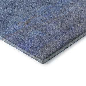 HomeRoots 5' X 8' Blue and Teal Striped Washable Area Rug - UV Protected, Stain Resistant, Durable & Stylish! 697568