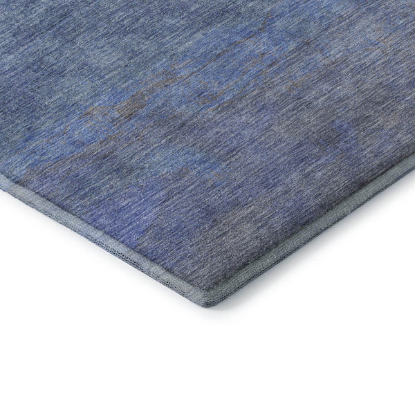HomeRoots 5' X 8' Blue and Teal Striped Washable Area Rug - UV Protected, Stain Resistant, Durable & Stylish! 697568