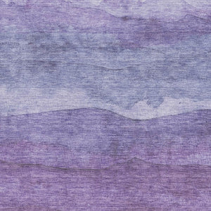 HomeRoots 8' X 10' Vibrant Purple and Plum Striped Washable Area Rug with UV Protection for Active Homes 697582