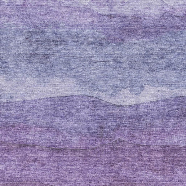 HomeRoots 8' X 10' Vibrant Purple and Plum Striped Washable Area Rug with UV Protection for Active Homes 697582