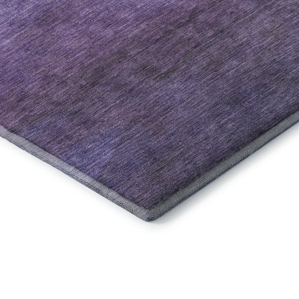 HomeRoots 9' X 12' Striped Purple & Plum Washable Area Rug with UV Protection for Stylish, Kid-Friendly Homes 697583