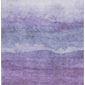 HomeRoots 9' X 12' Striped Purple & Plum Washable Area Rug with UV Protection for Stylish, Kid-Friendly Homes 697583